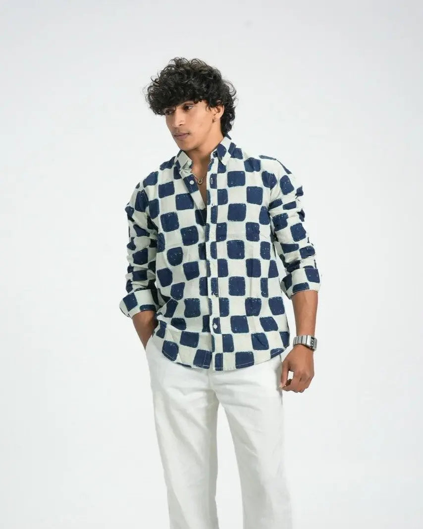 SkydotDiamond Check Shirt Skydot