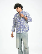 Skydot Cobalt Tile Patch Shirt Skydot