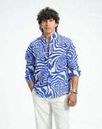 Skydot Electric Wave Pattern Shirt Skydot